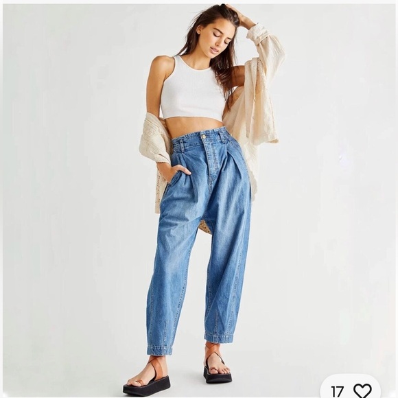 Free People Sawyer Super High Rise Jeans Size L - Picture 8 of 11